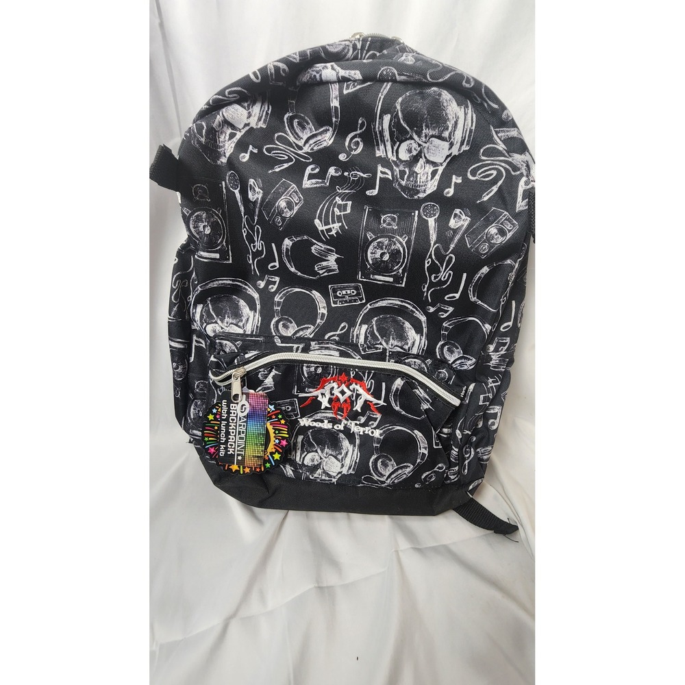 Starpoint Woods of Terror Skull Music Backpack Black White